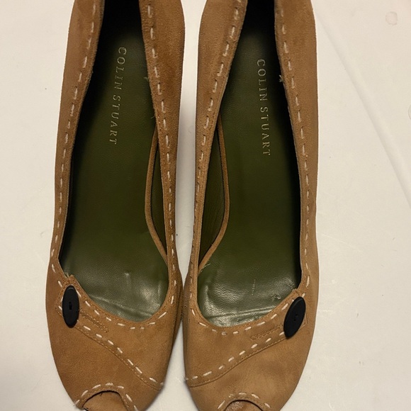 Colin Stuart Brown Suede Loafers with Olive Insole - Picture 9 of 10